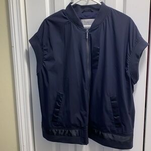 Anatomie New Amity Cap-Sleeve Bomber Vest -Navy